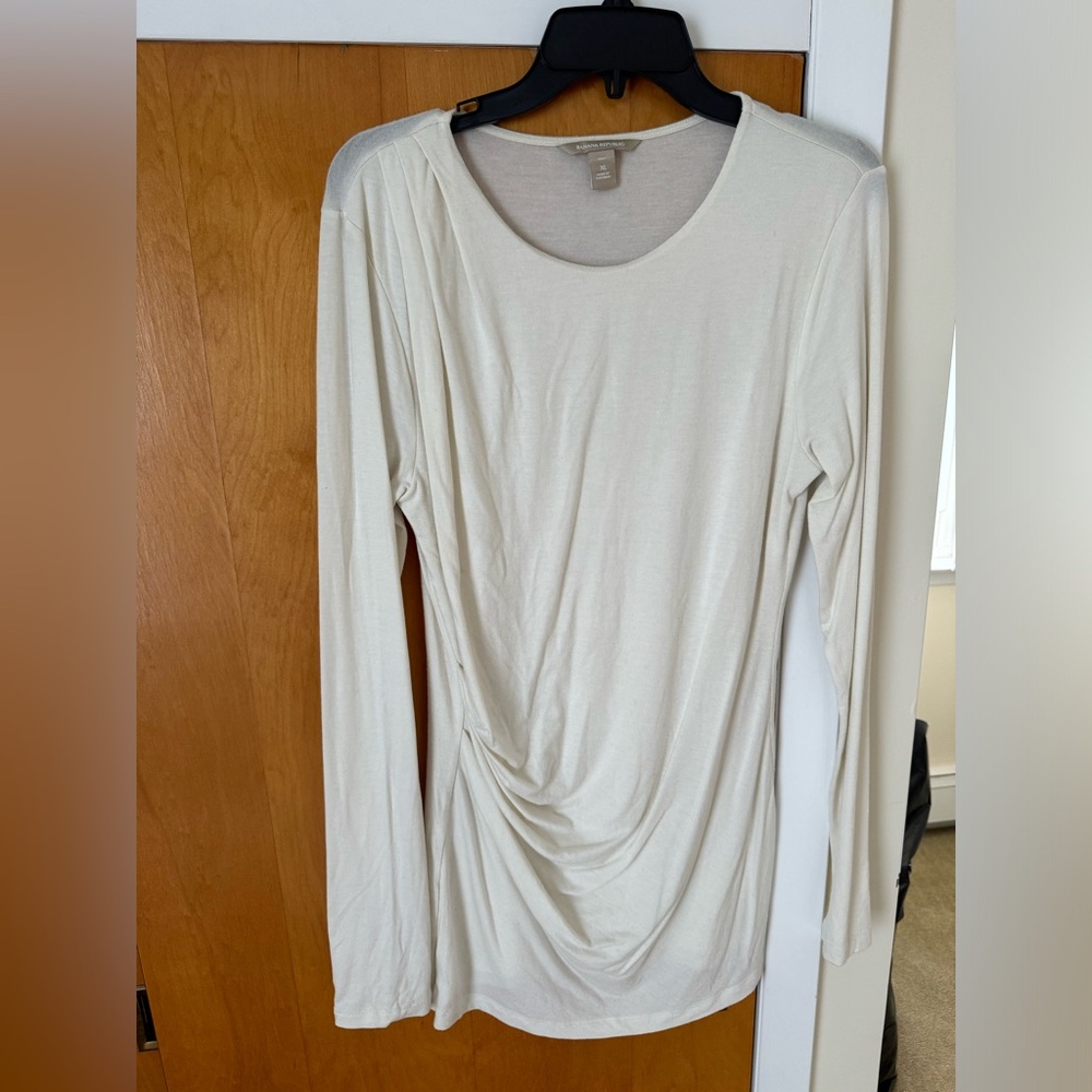 Banana Republic Ivory Tunic L/S Tee - Size XL Tall